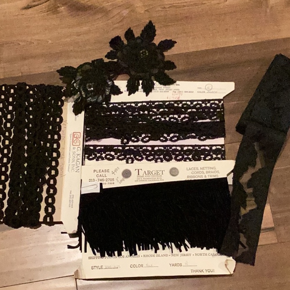 Vintage black sewing trim